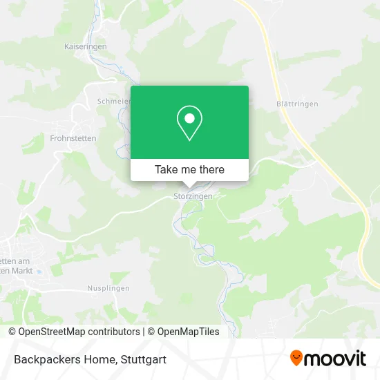 Backpackers Home map