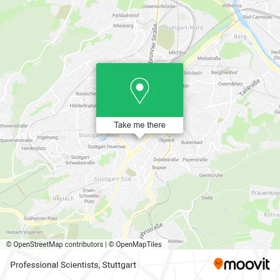 Professional Scientists map
