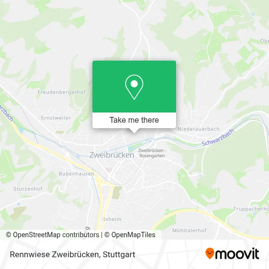 Rennwiese Zweibrücken map