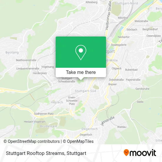 Stuttgart Rooftop Streams map