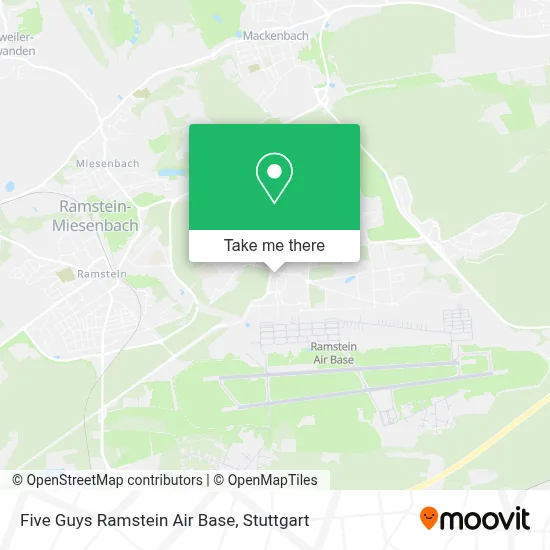 Five Guys Ramstein Air Base map