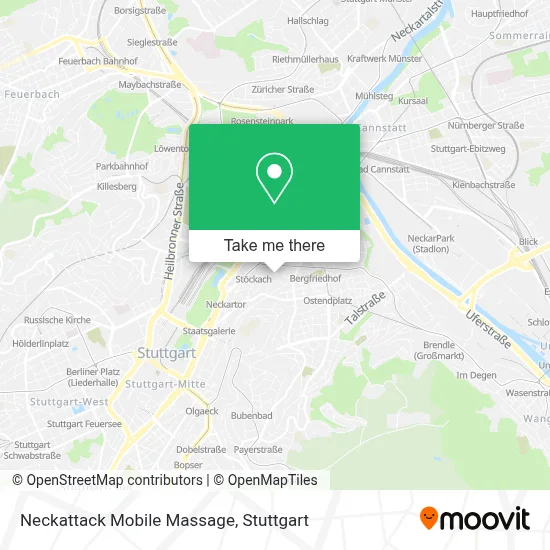 Neckattack Mobile Massage map