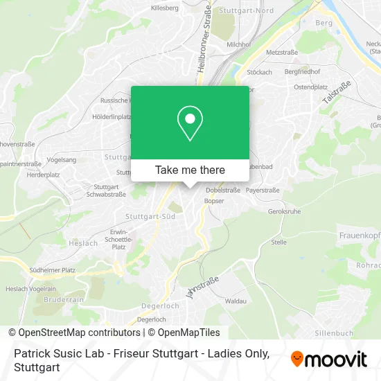Patrick Susic Lab - Friseur Stuttgart - Ladies Only map