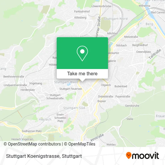 Stuttgart Koenigstrasse map
