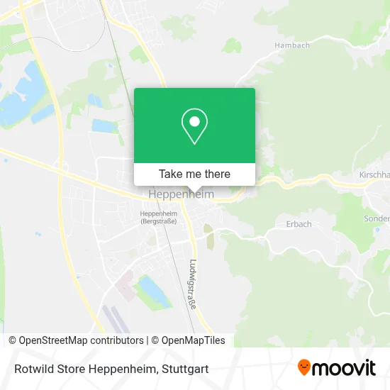 Rotwild Store Heppenheim map