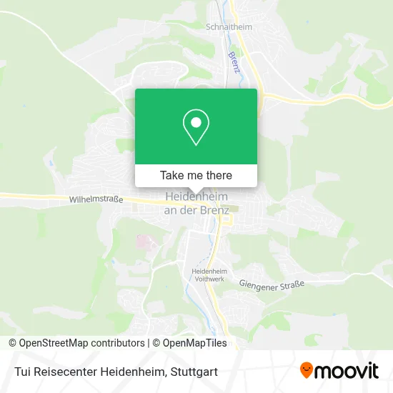 Tui Reisecenter Heidenheim map