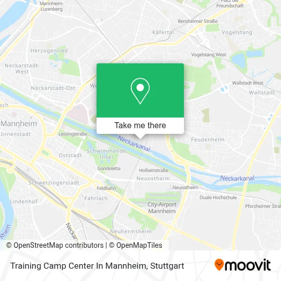 Training Camp Center In Mannheim map