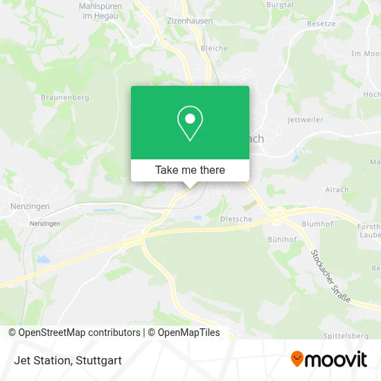Jet Station map