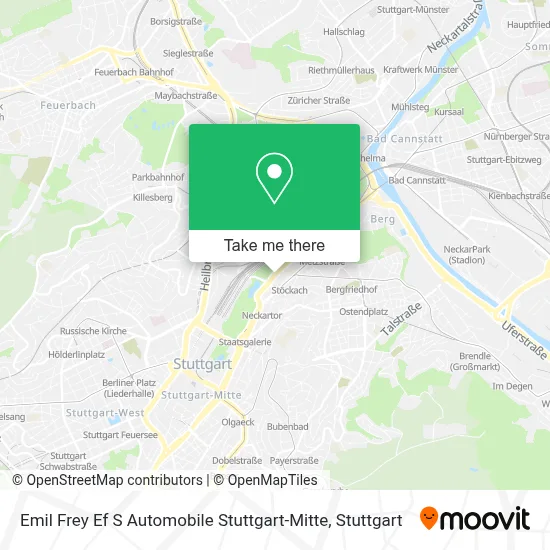 Emil Frey Ef S Automobile Stuttgart-Mitte map