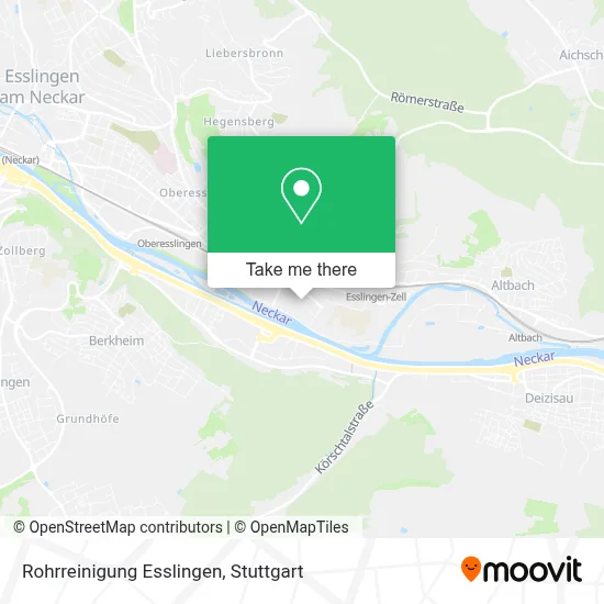 Rohrreinigung Esslingen map