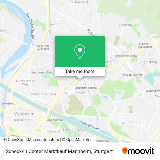 Scheck-In Center Marktkauf Mannheim map