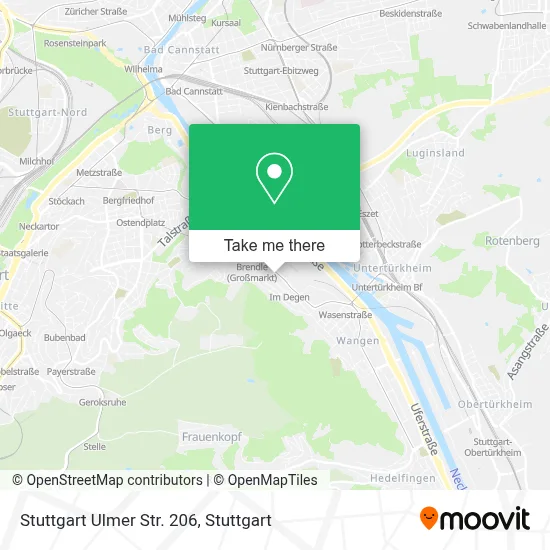 Stuttgart Ulmer Str. 206 map
