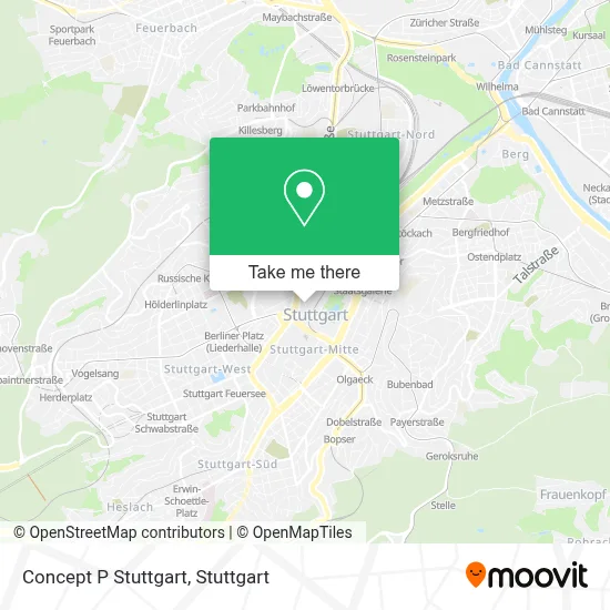 Concept P Stuttgart map