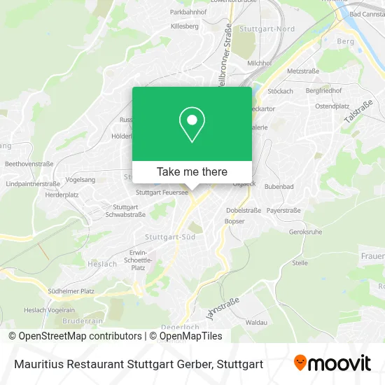 Mauritius Restaurant Stuttgart Gerber map