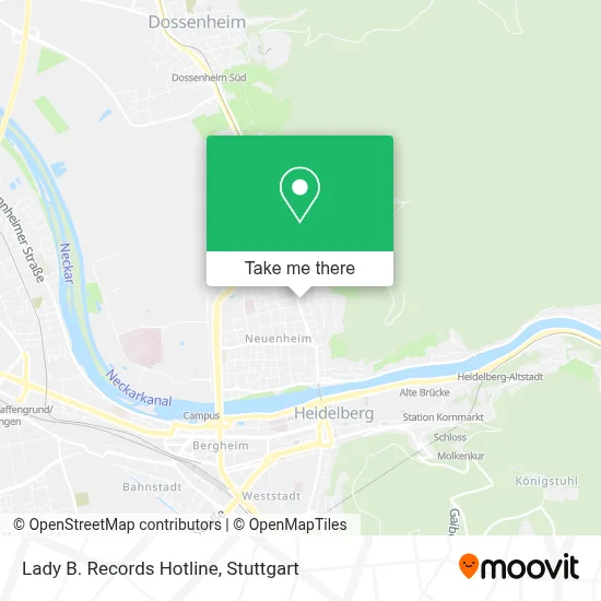 Lady B. Records Hotline map