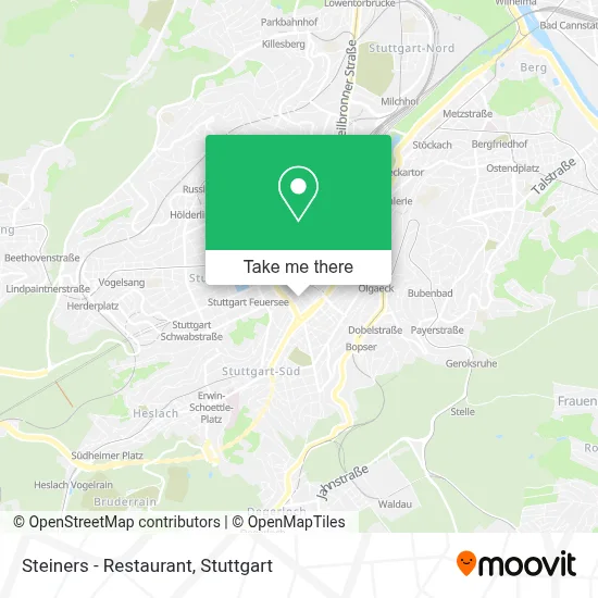 Steiners - Restaurant map