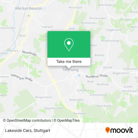 Lakeside Cars map