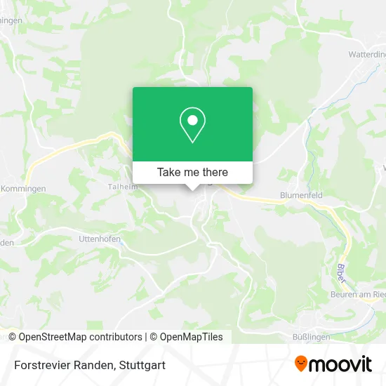 Forstrevier Randen map
