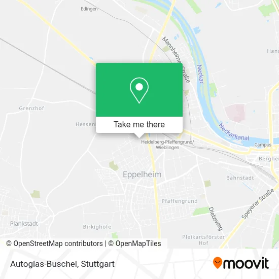 Autoglas-Buschel map