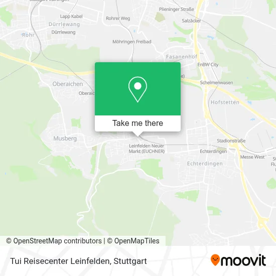 Tui Reisecenter Leinfelden map