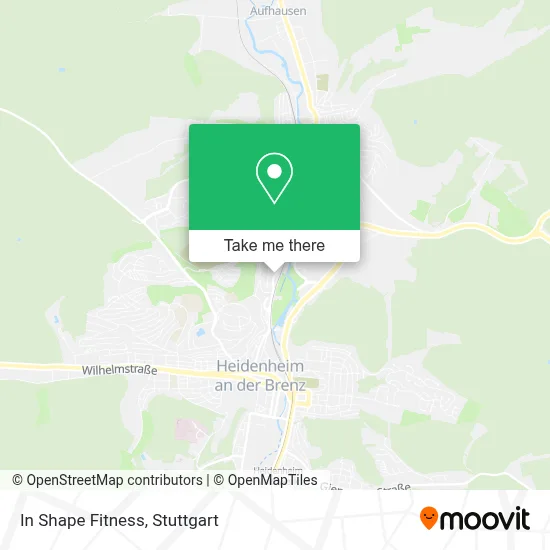 In Shape Fitness map