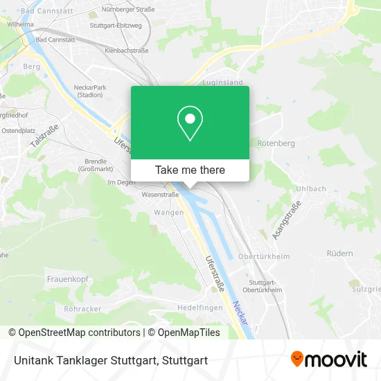 Unitank Tanklager Stuttgart map
