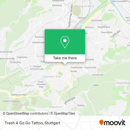 Trash A Go Go Tattoo map