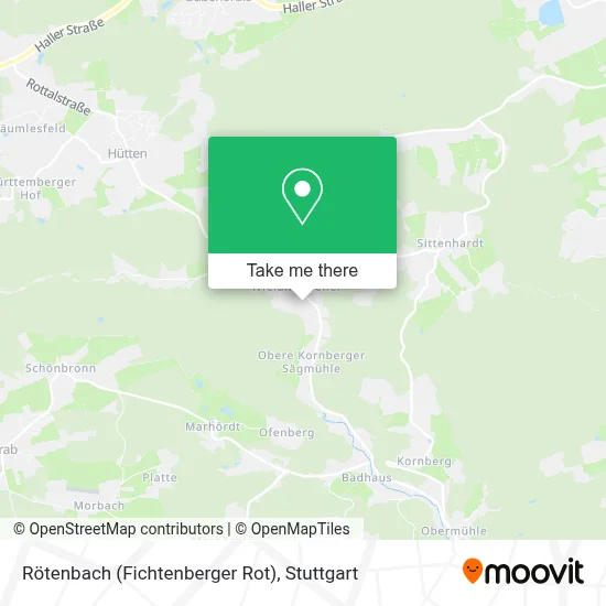 Rötenbach (Fichtenberger Rot) map