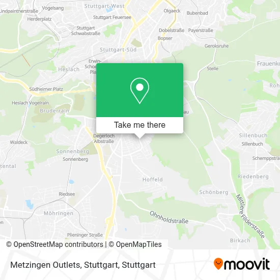 Metzingen Outlets, Stuttgart map
