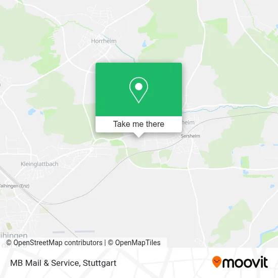 MB Mail & Service map