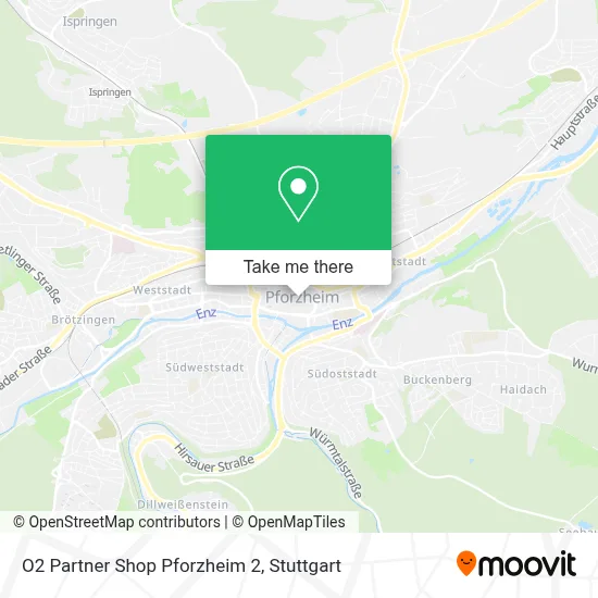 O2 Partner Shop Pforzheim 2 map
