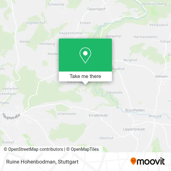Ruine Hohenbodman map