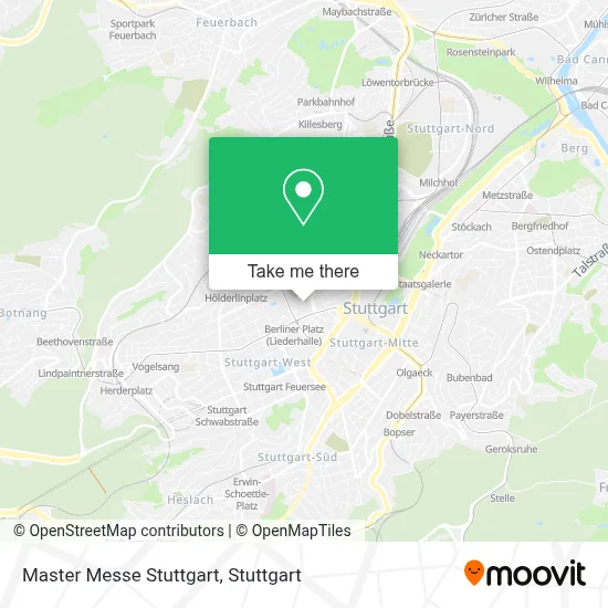 Master Messe Stuttgart map