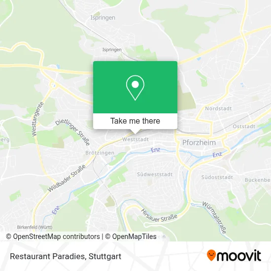 Restaurant Paradies map