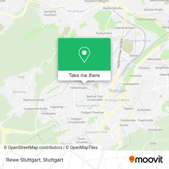 Rewe Stuttgart map