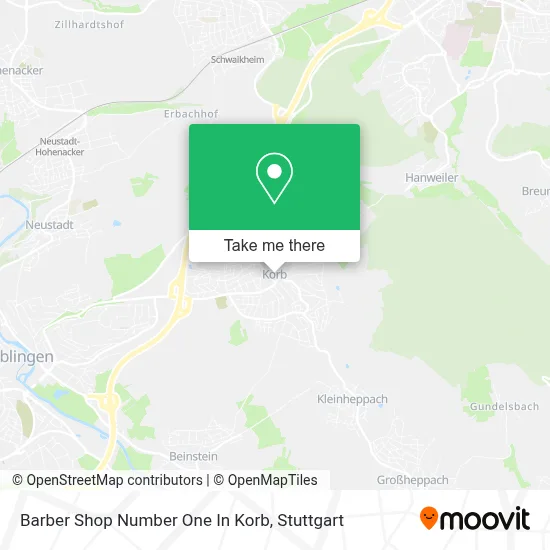 Barber Shop Number One In Korb map