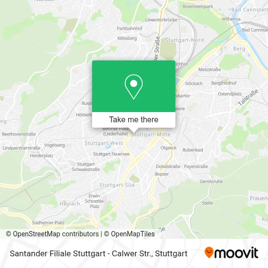 Santander Filiale Stuttgart - Calwer Str. map