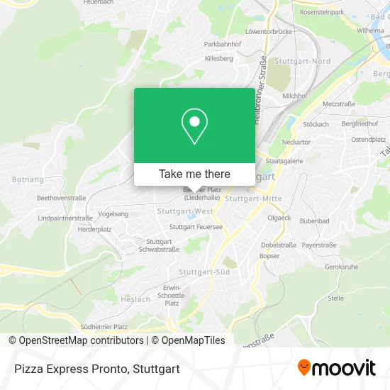 Pizza Express Pronto map