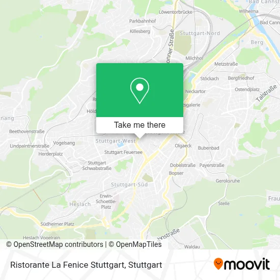Ristorante La Fenice Stuttgart map