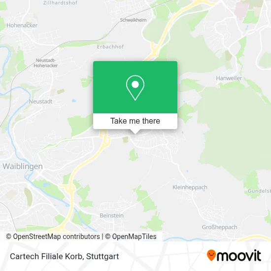 Cartech Filiale Korb map