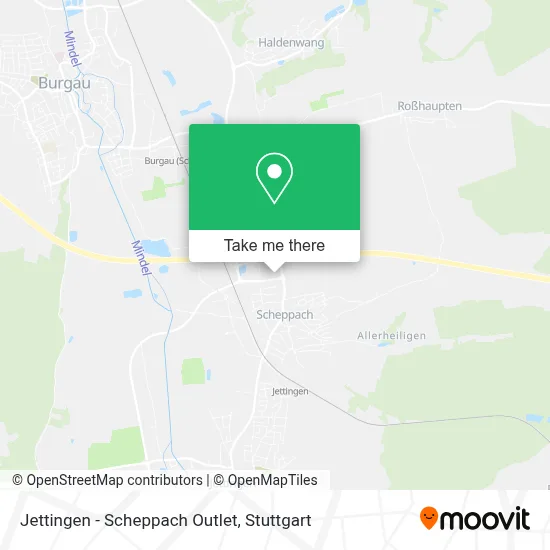 Jettingen - Scheppach Outlet map