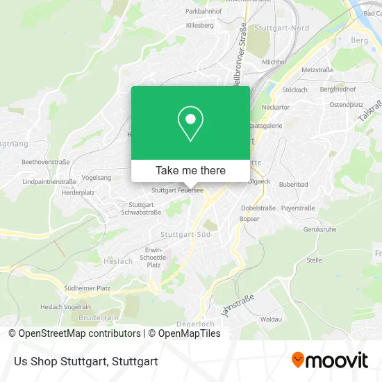 Us Shop Stuttgart map