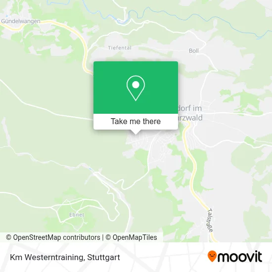 Km Westerntraining map