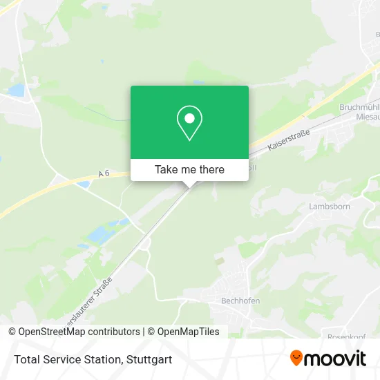 Total Service Station map