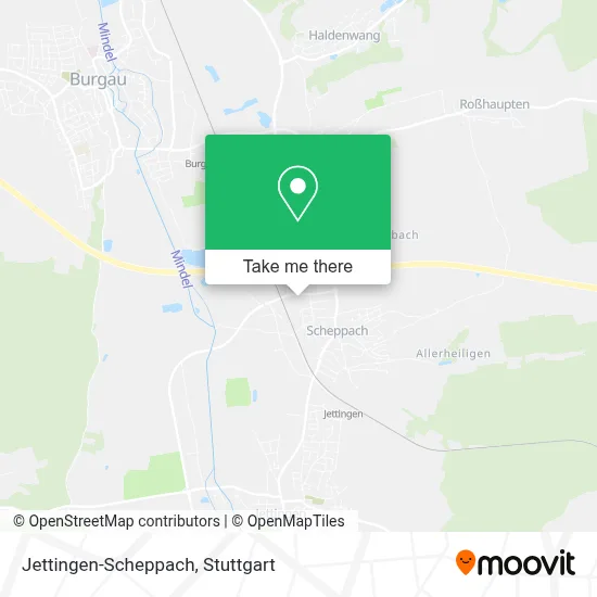 Jettingen-Scheppach map