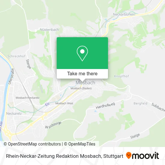 Rhein-Neckar-Zeitung Redaktion Mosbach map