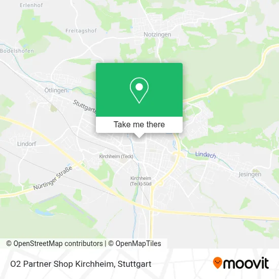 O2 Partner Shop Kirchheim map