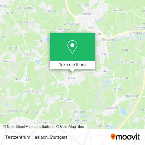 Testzentrum Haslach map