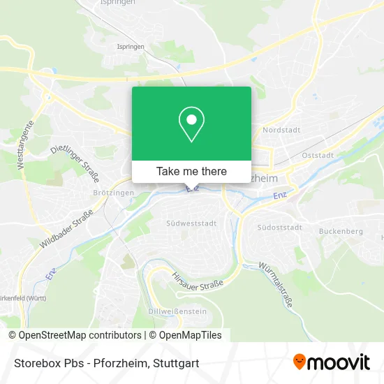 Storebox Pbs - Pforzheim map