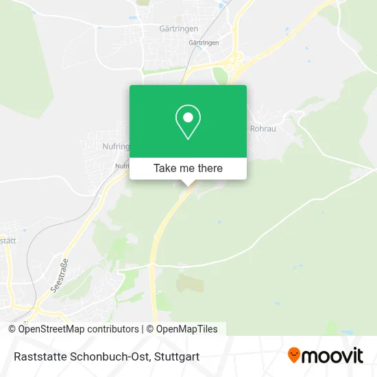 Raststatte Schonbuch-Ost map